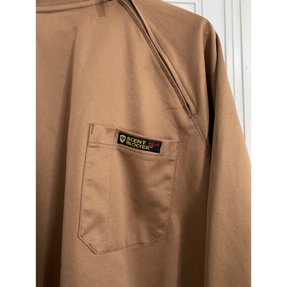 Scent Blocker Plus Brown Hunting Sweatshirt Size XL - Picture 3 of 8